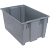 Quantum Storage Systems Gray Stack And Nest Totes 29-1/2x19-1/2x15 In Package Of 3