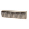 Quantum Storage Systems Clear Tip Out Bins With Ivory Exterior 5-1/4x23-5/8x6-1/2 In