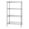 Quantum Storage Systems Wire 4-Shelf Starter Unit Chrome 24x24x63 Inch