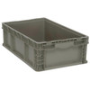 Quantum Storage Systems Gray Stackers Heavy-Duty Straight Wall Stacking Container 24x15x7-1/2