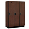 Salsbury Industries 18" Wide Single Tier Wood Locker, 3 Wide, Mahogany