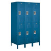 Salsbury Industries 18" Wide Double Tier Metal Locker, 21" Deep, Blue