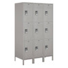 Salsbury Industries 18" Wide Triple Tier Metal Locker, 21" Deep, Gray