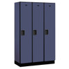 Salsbury Industries 15" Wide Single Tier, 3 Wide Wood Lockers, 18" Deep, Black