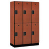 Salsbury Industries 15" Wide Double Tier Wood Locker, 18" Deep, Cherry