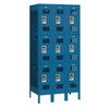 Salsbury Industries 12 Inch Wide Triple Tier Blue Metal Lockers,unassembled