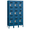 Salsbury Industries 45 Inch Wide Triple Tier Vented Metal Lockers, Blue