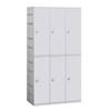 Salsbury Industries 38.25 Inch Wide Double Tier Plastic Lockers, Gray