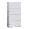 Salsbury Industries 38.25 Inch Wide Four Tier Plastic Lockers, Gray, Unassembled