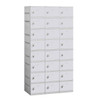 Salsbury Industries 38.25 Inch Wide Eight Tier Plastic Lockers, Gray,unassembled