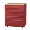 Husky Welded 5-Drawer Base Cabinet In Red, 28 In.w X 32 In.h X 21.5in. D