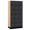 Salsbury Industries Black 12 Inch Wide Designer Wood Locker 6 Feet X 18 Inches