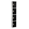 Adir Office 72 In. X 12 In. 4-Compartment Steel Key Lock Locker Black