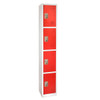 Adir Office 72 In. X 12 In. 4-Compartment Steel Key Lock Locker Red