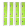 Adir Office 72 In. X 12 In. 3-Compartment Steel Locker Green