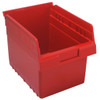 Quantum Storage Systems Store-Max Bin, 10-1/6" X 7-1/8" X 8", Red, Case Of 20