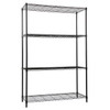 Quantum Storage Systems 4-Shelf Wire Shelving Unit, 24x42x72, Black Epoxy
