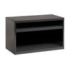 Hirsh 36" Wide Low Credenza Metal Lateral Cabinet With Open Shelves, Charcoal
