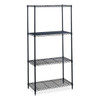 Safco 4-Shelf Industrial Wire Shelving, 36"W X 18"D X 72"H, Black