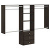Easy Track 4' To 8' Deluxe Pro Closet Kit With Drawers Truffle