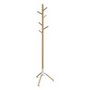 Safco Resi Standing Coat Tree, 6 Hook, 17.25"W X 17.25"D X 69.5"H, White