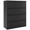 Hirsh 42 In. W 4-Drawer Metal Lateral File Cabinet Folders (Black)