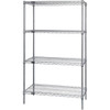 Quantum Storage Systems 30" X 48" X 74" Heavy-Duty 4-Tier Shelving ,chrome