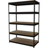 Iron Horse Black Riveted Steel Shelving 5-Shelf Unit 48 W X 72 H X 24 D