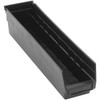 Quantum Storage Systems Economy Shelf Bin, 17-7/8x4-1/8x4", Black, Case Of 20