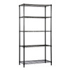 Quantum Storage Systems Heavy-Duty 5-Tier Wire Shelving Units Wr74-1236bk-5