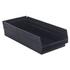 Quantum Storage Systems Shelf Bin 17-7/8"L X 8-3/8"W X 4"H Black Case Of 10