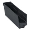 Quantum Storage Systems Shelf Bin 11-5/8"L X 2-3/4"W X 4"H Black Case Of 36