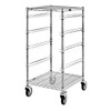 Quantum Storage Systems Mobile Bin Cart Chrome 21"W X 24"L X 45"H 2 Wire Shelves