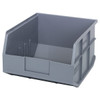Quantum Storage Systems Stackable Shelf Bin, 12" X 11" X 7", Gray, Case Of 6