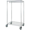 Quantum Storage Systems Stationary Wire Garment Rack With 2 Shelves, 24"X36"X63"