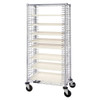 Quantum Storage Systems Conductive Wire Side Load Tray Cart, 18" X 30" X 69"