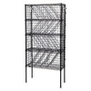 Quantum Storage Systems Wine Bulk Shelving Unit, 14" X 36" X 74, Black Epoxy