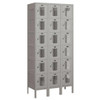 Salsbury Industries Gray-Six Tier Box-Vented Metal Locker 6 Feet Highx15inches