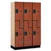 Salsbury Industries Cherry-Double Tier S Style-Wood Locker 6 Feet X 18 Inches