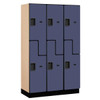 Salsbury Industries Blue Double Tier S Style-Wood Locker 6 Feet X 18inches