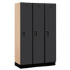 Salsbury Industries Black Single Tier Designer Wood Locker 6 Feet X 18 Inches