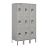 Salsbury Industries Gray-Triple Tier Standard Metal Locker-5 Feet X 18 Inches