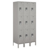 Salsbury Industries Gray- Triple Tier Standard Metal Locker 6 Feet X 18 Inches