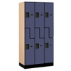 Salsbury Industries Blue Double Tier S Style Wood Locker 6 Feet X 18 Inches