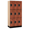 Salsbury Industries Cherry-Triple Tier Designer Wood Locker 6 Feet X 18 Inches