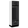 Salsbury Industries Black-Designer Wood Open Access Locker 6 Feet X 18 Inches
