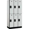 Salsbury Industries Designer Two Tier Wood Locker, Gray, 3-Wide