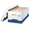 Bankers Box Stor/File White/Blue Lift-Off Locking Lid Storage Box, Case Of 12