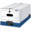 Bankers Box Stor/File White/Blue String & Button Storage Box, Case Of 12