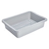 Rubbermaid Commercial 4.6 Gal. Bus/Utility Box, Commercial Grade, Gray, 12-Pack